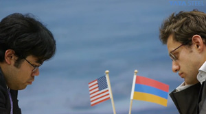 Nakamura was defeated by Levon Aronian who now has an outside chance of sharing first. Photo © 