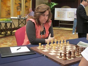 Polgar ground down Postny as Hungary beat Israel 3.5-0.5. Photo © Gu Xiaobing. 