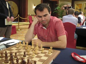 Shakhriyar Mamedyarov won for Azerbaijan against Gabriel Sargissian of Armenia. Photo © Gu Xiaobing. 