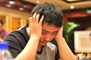 Top scorer Wang Yue with 7/9. Photo © Gu Xiaobing.