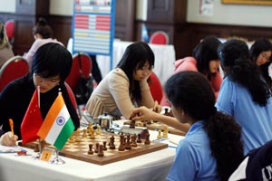 China beat India in the final round of the World Teams. Photo © 